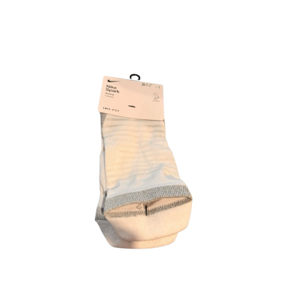 Women's 2 pairs Nike Spark White Grey Running No Show Socks size 7.5-9